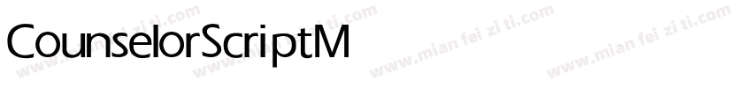 CounselorScript Medium字体转换
